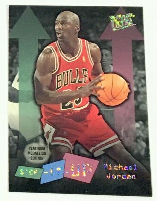 1996 - 97 Fleer Ultra Michael Jordan P - 280 Platinum Medallion Sp Step It Up Rare