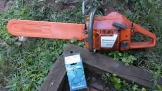 Husqvarna 254 254xp Professional Chainsaw Rare Vintage With 18 " Bar And Chains