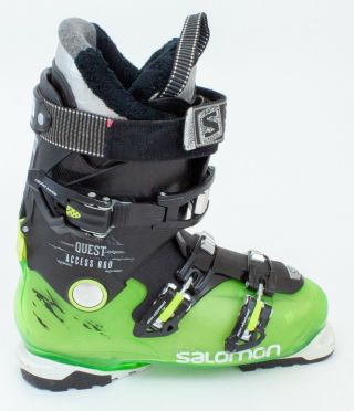 $400 Salomon Quest Access R80 Mens Ski Boots Usa Size 9 / Mondo 26.  5 Rare Green