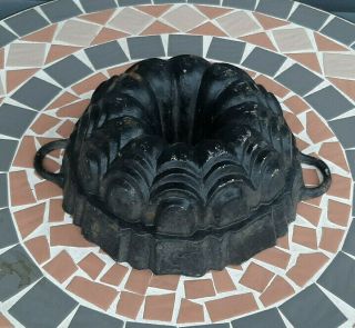 Cast Iron Baking Pan Mold Bundt Cake Antique Rare The Duchess Triple Crown