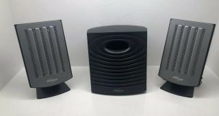 Rare Monsoon Multi - Media Planar 7 System Silver Flat Panel Speakers,  Subwoofer
