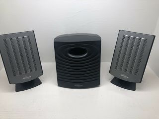 Rare Monsoon Multi - Media Planar 7 System Silver Flat Panel Speakers,  Subwoofer 2