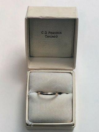 Antique Baby Infant Gold Ring W/original Box C D Peacock Chicago