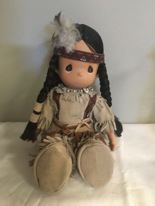 Vintage Collectible Precious Moments Native American Doll Signed