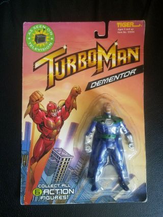 Vintage 1997 Turboman Dementor Action Figure Toy Arnold Schwarzenegger Jingle.