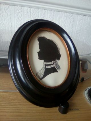 Portrait Miniature Black Oval Frame With Glass (2 Of 2).