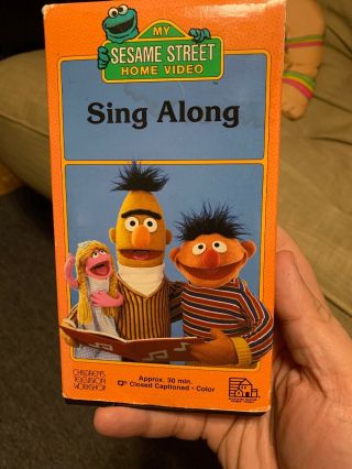 My Sesame Street Home Video - Sing Along (vhs,  1987) With Very Rare Song Book