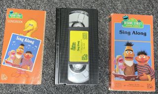 My Sesame Street Home Video - Sing Along (VHS,  1987) With VERY RARE Song Book 2
