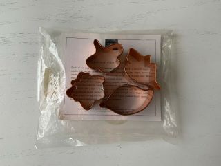 Rare Martha By Mail Copper Leaf Canape Cookie Cutters Set Of 4