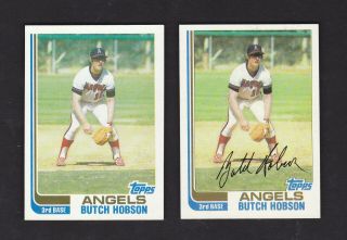1982 Topps Pure True Blackless 357 Butch Hobson Angels Very Rare A Sheet