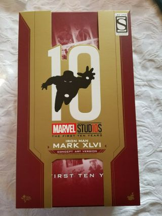 Marvel Hot Toys Iron Man Mk 46 Mms489 D25 Concept Art Version 1/6 Avengers