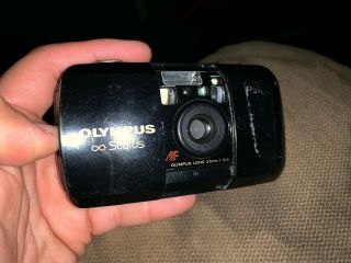 Olympus Mju I Infinity Stylus 35mm Point & Shoot Camera - Rare Black & Gold