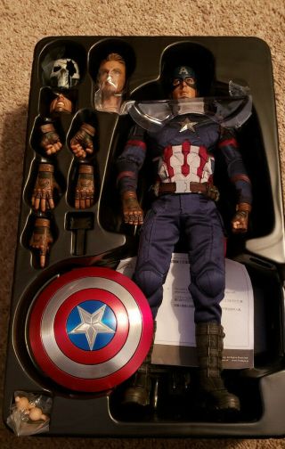 Hot Toys Sideshow Mms 350 Captain America Civil War Steve Rogers Figure