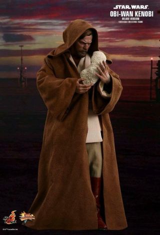 Hot Toys Star Wars Obi - Wan Kenobi Deluxe Revenge Of The Sith 1/6 Mms478 Figure