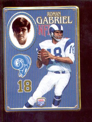 1994 Metallic Qb Legends Roman Gabriel Los Angeles Rams Rare Metal Card