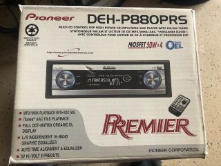 Old School Pioneer Deh - P880prs Cd Player,  Rare,  Vintage,  Sq,  Premier Missing Trim