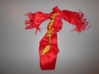 Vintage Barbie Mego Cher Doll Bob Mackie Outfit Dragon Lady Japanese Red Dress
