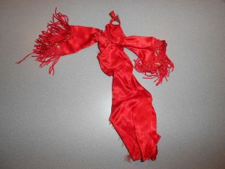 Vintage Barbie Mego Cher Doll Bob Mackie Outfit Dragon Lady Japanese Red Dress 2