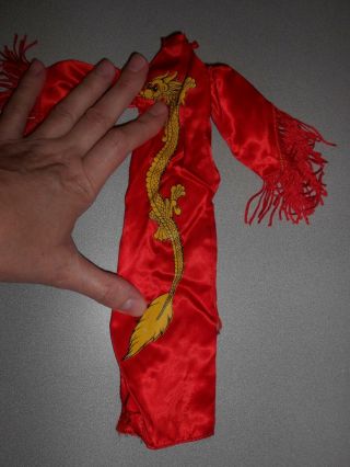Vintage Barbie Mego Cher Doll Bob Mackie Outfit Dragon Lady Japanese Red Dress 3