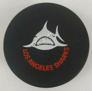 Vtg Los Angeles Sharks Official Game Puck Wha Rare 72 - 74
