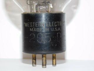 Rare Western Electric 205D Tennis Ball Vacuum Tube Engraved Black Bakelite Base 3
