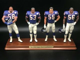 Danbury 1986 Bowl Linebackers Nfl York Giants Rare Figurine