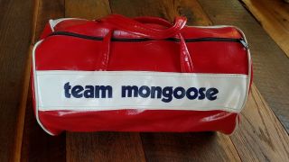 Nos Rare Vinyl 1970s Team Mongoose Bag Vintage Old School Bmx Motomag Se Racing