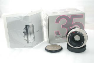 " Rare Near Boxed " Contax Planar 35mm F/2 G Silver Lens For Contax G2 3387