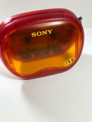 Sony Wm - Eq2 “beans” Walkman Cassette Player,  Red,  Rare