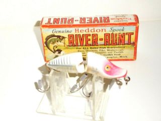 Vintage Heddon Jointed River Runt Spook Sinker 9330 Lure W/box