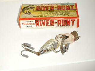 Vintage Heddon Jointed River Runt Spook Sinker 9330 Lure W/Box 3