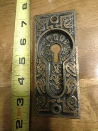 Antique Vintage Bronze Victorian Era Pocket Door Pull Knob Part Lock Lover