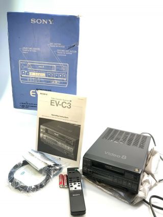 Sony Ev - C3 8mm Video8 Vcr Editing Player - Magnetoscope Ntsc Rare