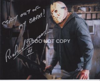 Richard Brooker Friday The 13th Rare Quoted Signed Autographed Reprint