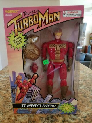 Turboman 1996 - Nib Action Figure - Jingle All The Way - Turbo Man Tiger