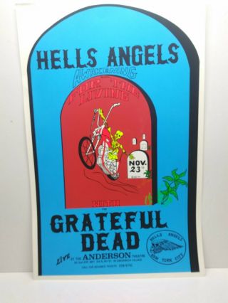 Hells Angels Grateful Dead Anderson Theatre Poster Rare