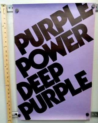 Deep Purple Power / Rare 1972 Promotional Poster Set Of 6 / Promo