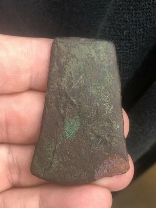 Very Rare Hopewell Copper Celt From Posey County Indiana Mann Site