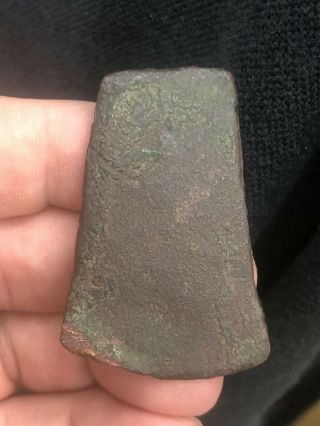 VERY RARE HOPEWELL COPPER CELT FROM POSEY COUNTY INDIANA MANN SITE 3