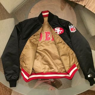 Rare Vintage 90s Nfl San Francisco 49ers Starter Reversible Satin Jacket