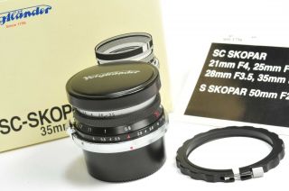 Rare Voigtlander Skopar Sc 35mm F /2.  5 Contax C / Nikon S Mount For Rangefinder
