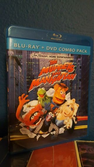 Rare The Muppets Take Manhattan Blu - Ray & Dvd 2 - Disc Set Cult Classic Family