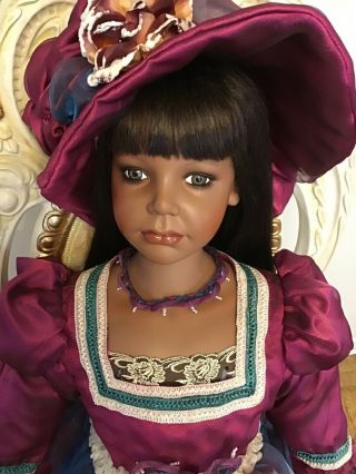 45” Rare Huge William Tung Sapphire Htf Life Size Doll African American 31/300