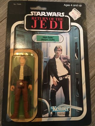 Vintage Star Wars Rotj 1983 Han Solo " Bespin " Minmp - Kenner