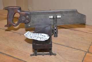 Theodore King Miter Box Disston Saw Rare 1881 Patent Collectible Wood Tool Early