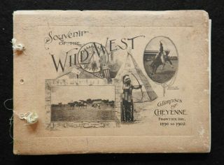 1896 - 1902 Cheyenne Wyoming Frontier Day Rodeo Festival Souvenir Photo Album Rare