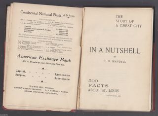 Rare 1900 The Story Of A Great City In A Nutshell By H.  B.  Wandell St.  Louis Mo