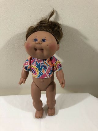 Vintage 1983 Cabbage Patch Doll With Blonde Hair And Blue Eyes - 15 " Tall