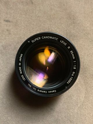 [rare Excellent] Canomatic Lens R 85mm 1 : 1.  8 10004