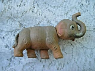 Antique Celluloid Toy Elephant Bobble Head/nodder - Made In Japan 2.  5 X 3.  5 Ex Cnd